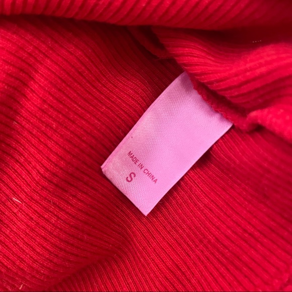 PINK Victoria’s Secret Red Racerback Tank Top with Sequin Details - Picture 6 of 7